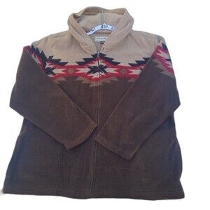 Bit and Bridle Aztec Western Zip Fleece Hoodie